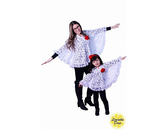 Bata de Renda Branca - Tal Mãe Tal Filha
