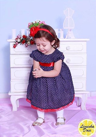 vestido infantil bolinha