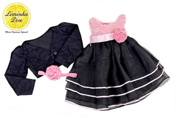 vestido com bolero infantil para festa