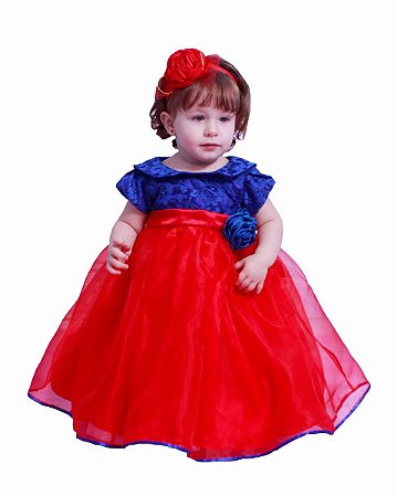 vestido infantil de festa vermelho