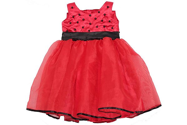 vestido joaninha infantil