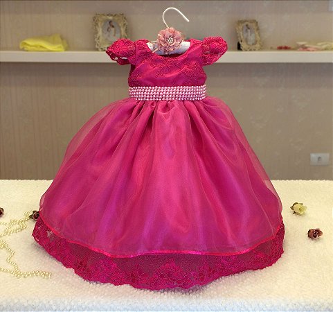 Vestido Rosa Pink para Menina - Infantil