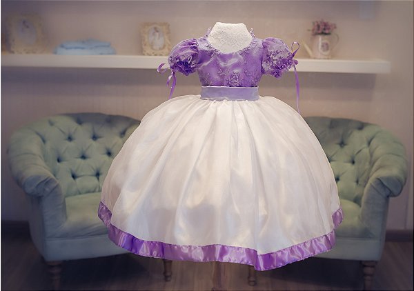 Vestido de daminha sales lilas