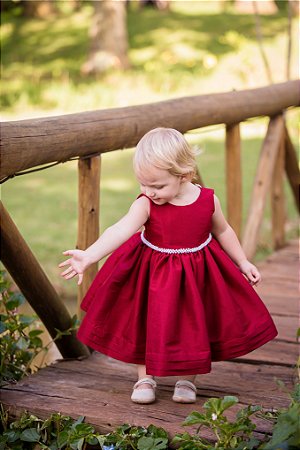 vestido marsala bebe