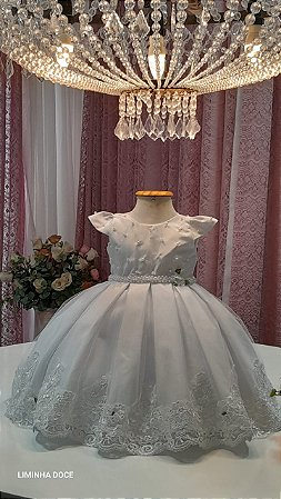 Vestido para Batizado Branco - Liminha Doce - Vestidos de Festa Infantis e  Mãe e Filha