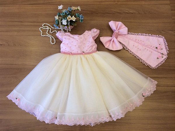 vestido infantil tema bonecas