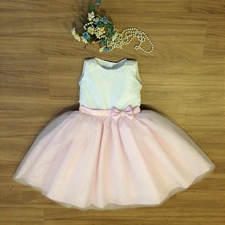 Vestido Daminha Rose Com Branco- Dama de Honra - Liminha Doce - Vestidos de  Festa Infantis e Mãe e Filha