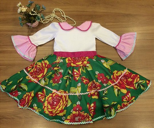 Vestido para Festa Junina floral- vestidos para festa junina