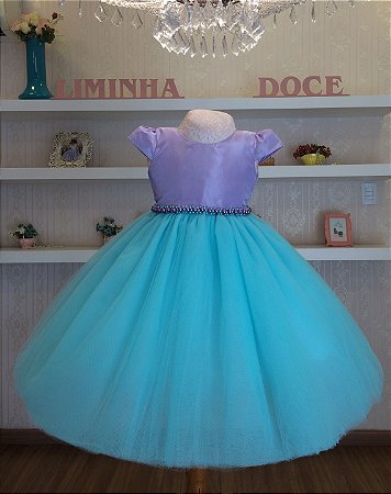 Vestido de Festa Ariel - vestidos de temas infantil