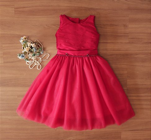 Vestido de Formatura Vermelho - Vestido Para Formatura Infantil