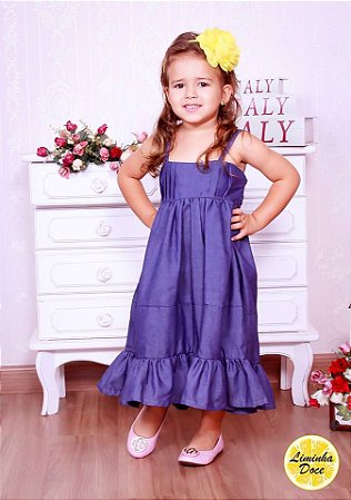 vestido longo de festa para criança