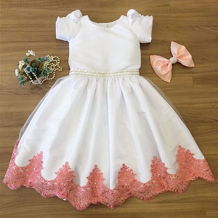 Vestido Daminha Rose Com Branco- Dama de Honra - Liminha Doce - Vestidos de  Festa Infantis e Mãe e Filha