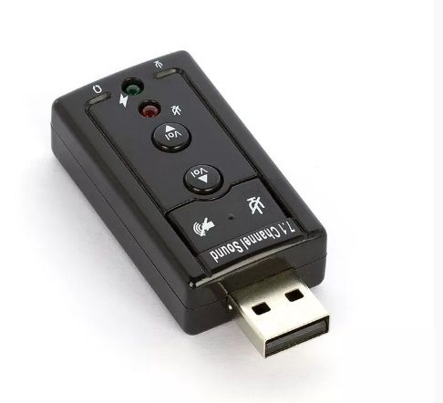 Conector de microfones ou headfones a entrada USB-Placa de som USB 7.1 DIRECTSOUND 3D