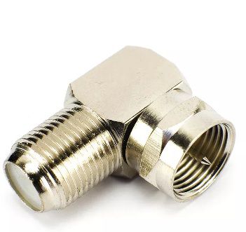 Conector Coaxial para Fêmea Coaxial - 90 Graus transforma o cabo em “L”