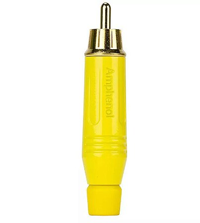 Plug RCA Macho ACPR-YEL, Profissional – Amphenol -Amarelo