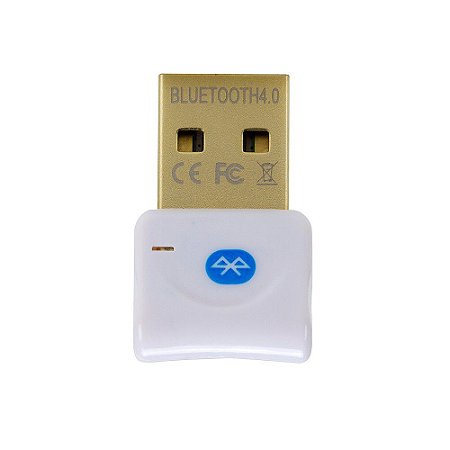 Adaptador Bluetooth CSR 4.0 | USB | para PC, Desktop, Notebook | Branco