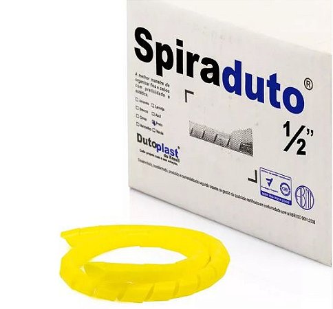 Spiraduto 1/2 Organizador de Cabos - DUTOPLAST - AMARELO