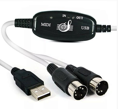 Cabo Midi para USB - Tblack