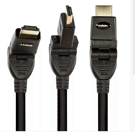 Cabo HDMI 360 graus - 1.4, 4K, ULTRA HD, 3D - 2 Metros