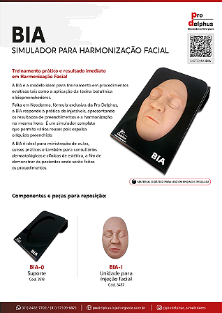 BIA - SIMULADOR PARA HARMONIZAÇÃO FACIAL BEAUTY INJECTION ASSISTANT (MAT. PEDAG)