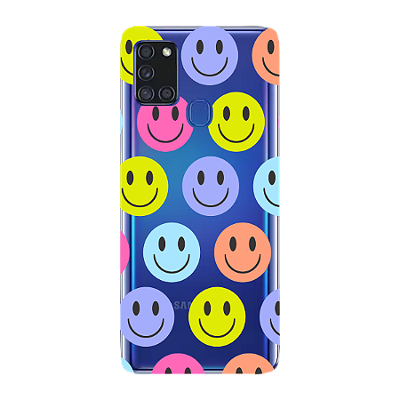 Capinha para Samsung A21s Anti Impacto Personalizada - Smiles - Sorrisos