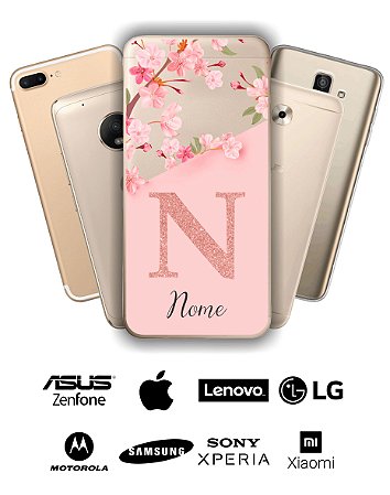 Capinha para iPhone 14 Pro Max Anti Impacto Personalizada - Delicate  Flowers Rosa com nome e fundo transparente - VILI CAPAS