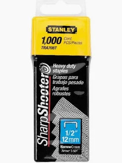 Grampo Grampeador STANLEY 708 p/ TR100 1/2" 1000Pç TRA708T