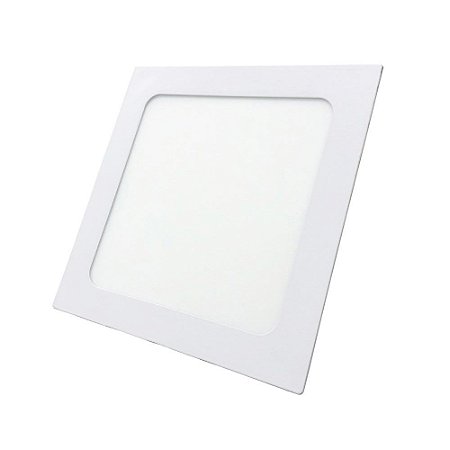 Luminária Led Plafon PERKON Embutir Quadrado 12W 6000K 17cm 1216
