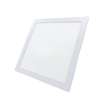 Luminária Led Plafon PERKON Embutir Quadrado 24W 3000K 30CM