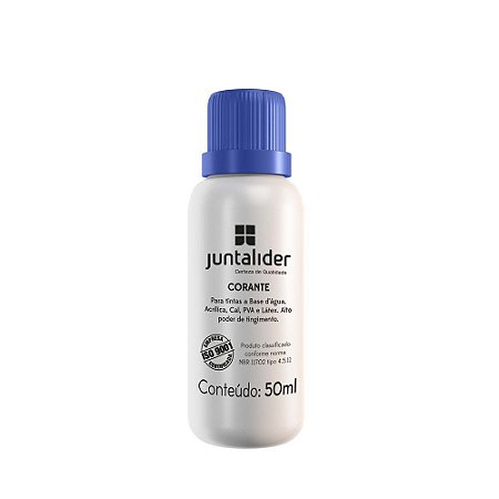 Corante Azul 50ml p/ Tinta JUNTALIDER 12 Peças