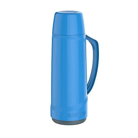 Garrafa Térmica Cristal 1lt SOPRANO Azul