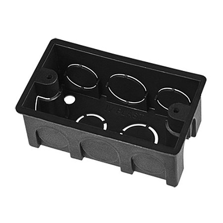 Caixinha Luz Plástica 4x2 Preta IVPLAST 55000502 100Pçs