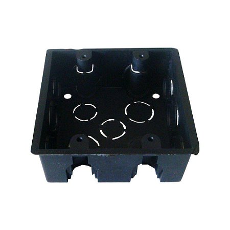 Caixinha Luz Plástica 4x4 Preta Orelha IVPLAST 55000510 50Pçs