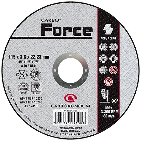 Disco Corte CARBORUNDUM 4.1/2" X 1/8" X 7/8" 66252842723