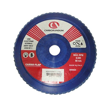 Disco Flap CARBORUNDUM 4.1/2" x 60 Zircônia 66623313726