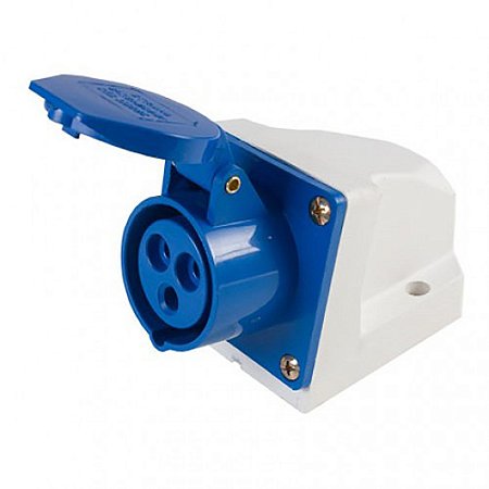 Tomada Externa JNG 2 Polos + Terra 16A 220V Azul JNG 52860