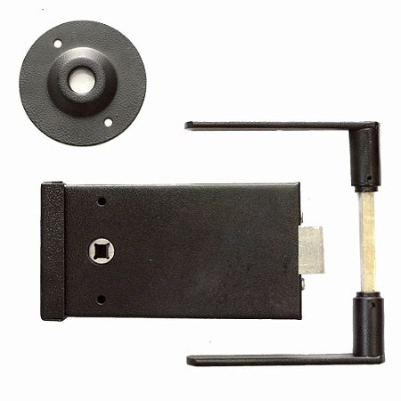Fechaduras p/ Porta Corta Fogo Externa Sem Chave Preto MASTER 360090