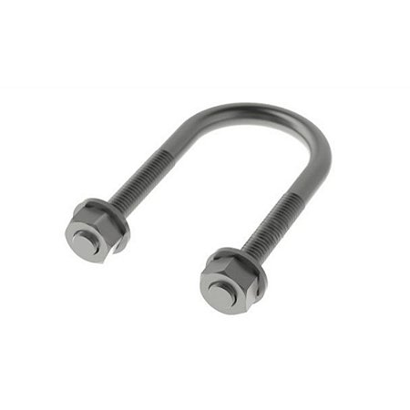 Abraçadeira Tipo U Vergalhão 2" x 1/4" 25Pçs PERFILACO A4013