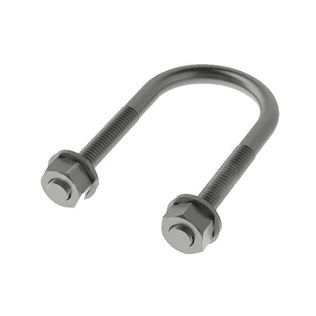 Abraçadeira Tipo U Vergalhão 6" x 3/8" 10Pçs PERFILACO A4017
