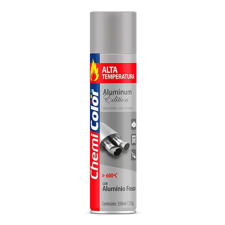 Tinta Spray CHEMICOLOR Alta Temperatura Alumínio 350ML