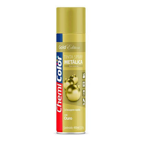 Tinta Spray CHEMICOLOR Metálico Ouro 400ML