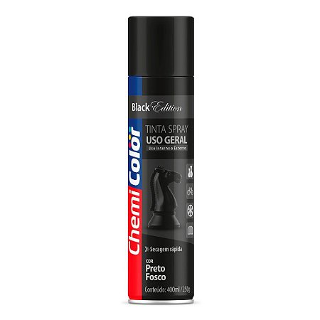 Tinta Spray CHEMICOLOR Preto Fosco 400ML