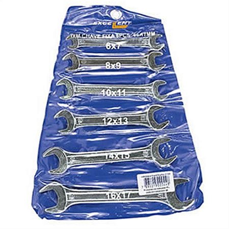 Chave Fixa 6 a 22 mm Jogo 8 Peças EDA 1XN
