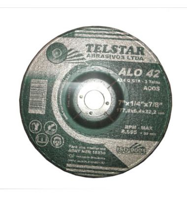 Disco Desbaste Ferro 7x1/4x2tx7/8 TELSTAR 301310