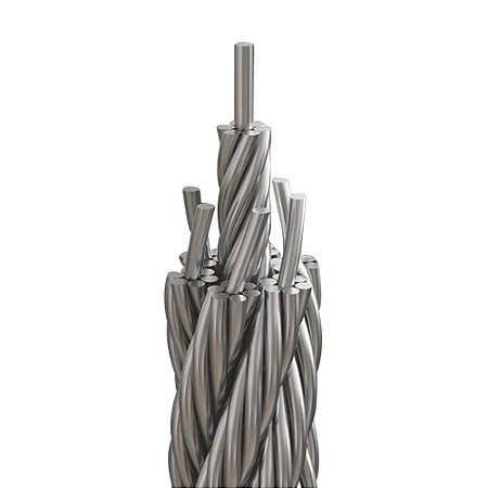 Cabo de Aco Galvanizado 6x7 3,18mm 1/8" 100mt SIVA 4CAA16566