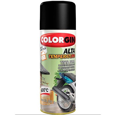 Tinta Spray COLORGIN Alta Temperatura Alumínio 300ml 5723