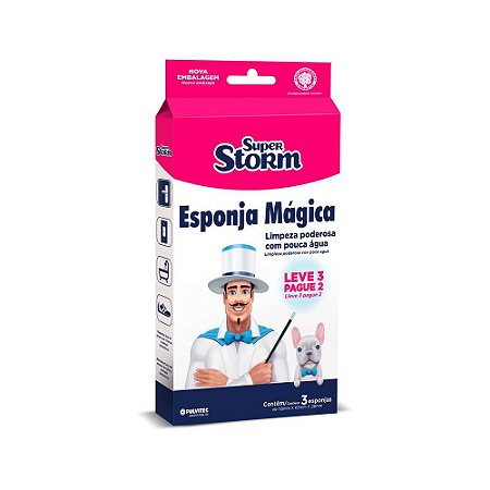 Esponja Magica Super Storm PULVITEC 3 Pçs FM004