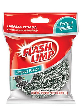 Esponja Limpeza Pesada Flash Limp C/10 Unidades EA 1409