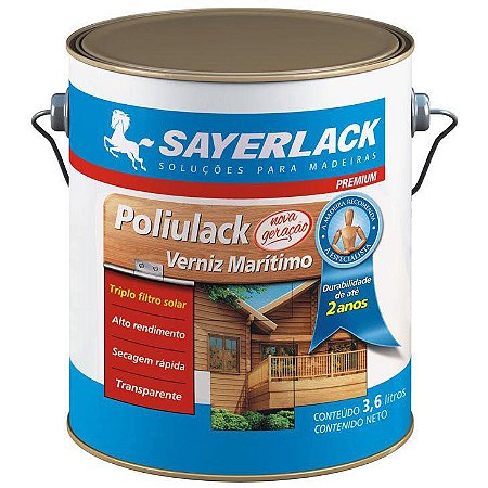 Verniz Maritimo Brilhante Poliulack 3,6L SAYERLACK SB.2300.00GL