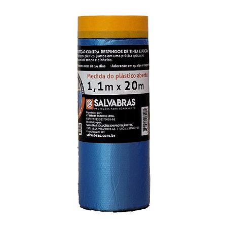 Salva Pintura Mascaramento P/Pintura 1,10mx20m SALVABRAS P00081